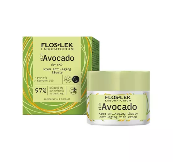 FLOSLEK RICH AVOCADO REJUVENATING GRASY FACE CREAM 50ML