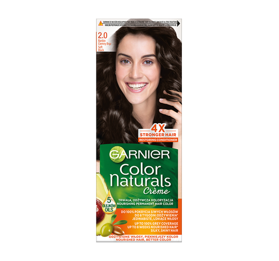 GARNIER COLOR NATURALS PERMANENT HAIR COLOUR 2.0 VERY DARK BROWN