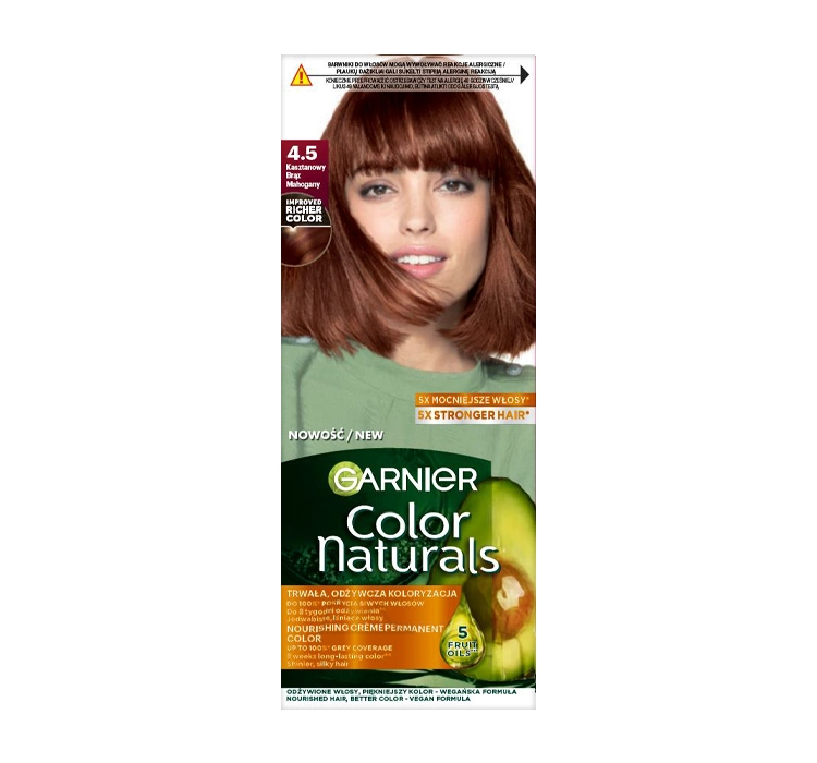 GARNIER COLOR NATURALS PERMANENT HAIR COLOUR 4.5 MAHOGANY