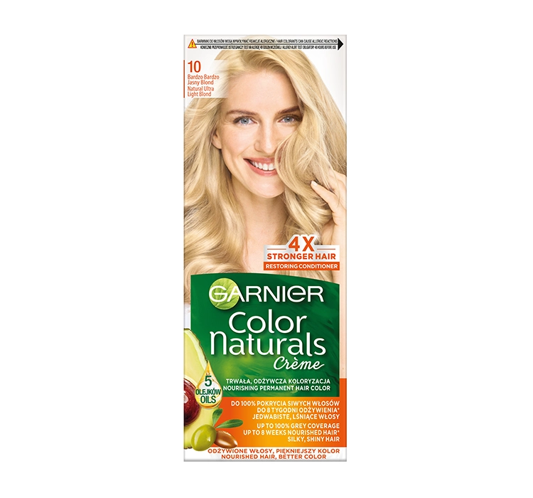 GARNIER COLOUR NATURALS PERMANENT HAIR DYE 10 VERY LIGHT BLONDE