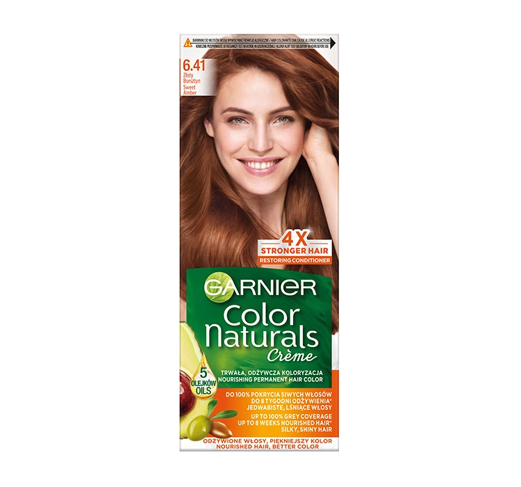 GARNIER COLOUR NATURALS PERMANENT HAIR DYE 6.41 GOLDEN AMBER