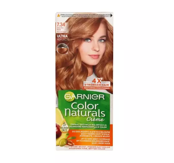 GARNIER COLOUR NATURALS PERMANENT HAIR DYE 7.34 NATURAL COPPER