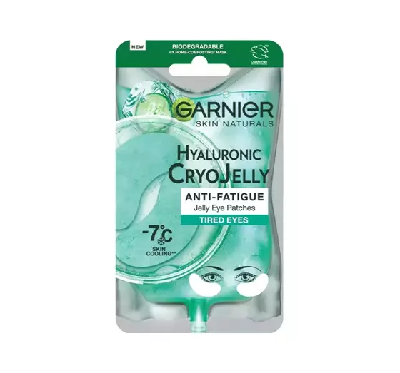 GARNIER HYALURONIC CRYO JELLY MOISTURIZING GEL EYE PATCHES WITH COOLING EFFECT 5G