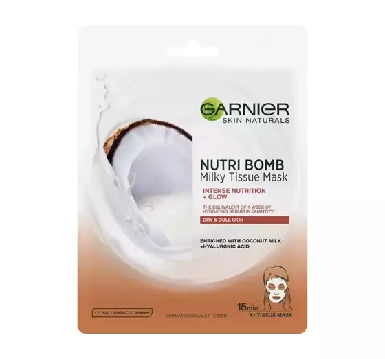 GARNIER NUTRI BOMB INTENSIVELY NOURISHING SHEET MASK WITH COCONUT MILK 28G