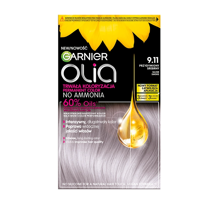 GARNIER OLIA PERMANENT HAIR COLOR NO AMMONIA 5.12 IRIDISCENT BROWN