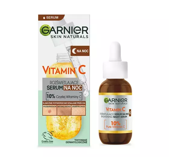 GARNIER VITAMIN C ILLUMINATING NIGHT SERUM 10% PURE VITAMIN C 30ML