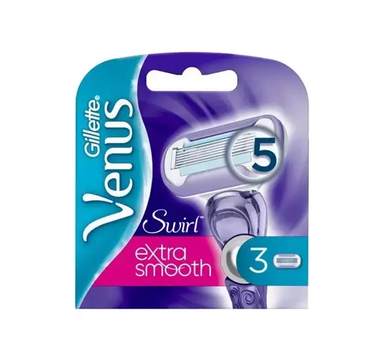 GILLETTE VENUS SWIRL EXTRA SMOOTH BLADE REFILLS FOR WOMEN'S RAZOR 3 PCS