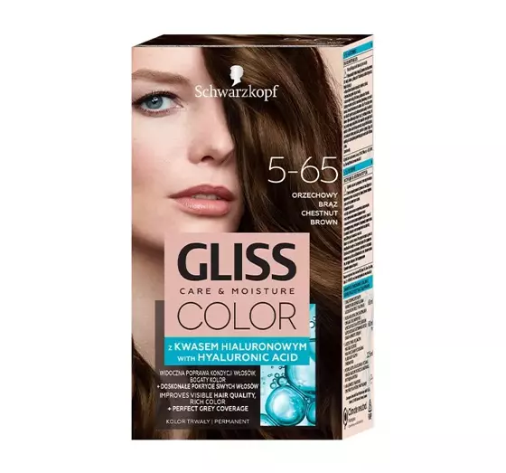 GLISS CARE & MOISTURE COLOR PERMANENT HAIR DYE WITH HYALURONIC ACID 5-65