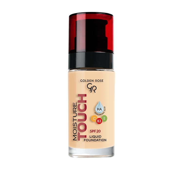 GOLDEN ROSE MOISTURE TOUCH MOISTURIZING FACE FOUNDATION SPF20 104 30ML