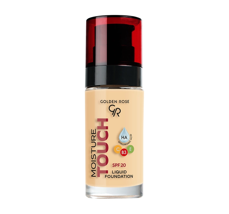 GOLDEN ROSE MOISTURE TOUCH MOISTURIZING FACE FOUNDATION SPF20 105 30ML