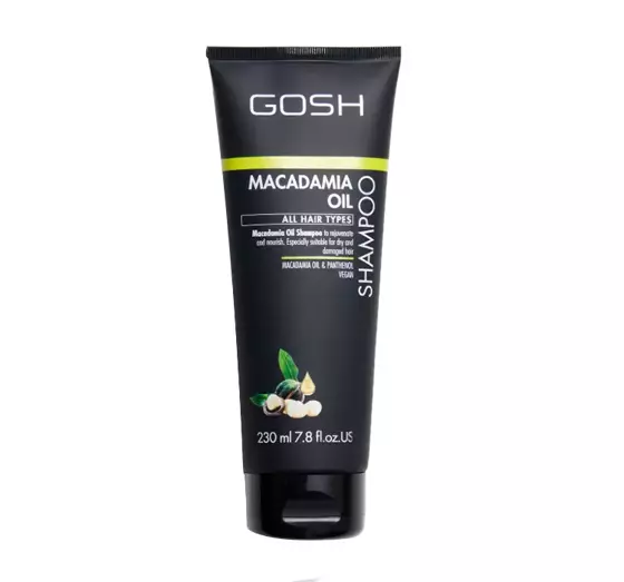 GOSH MACADAMIA OIL VEGAN SHAMPOO FOR DRY HAIR 230ML