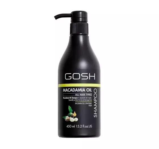 GOSH MACADAMIA OIL VEGAN SHAMPOO FOR DRY HAIR 450ML