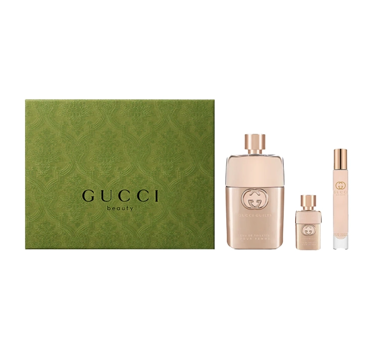 GUCCI GUILTY POUR FEMME EAU DE PARFUM SPRAY 50ML + 5ML+ 7.4ML