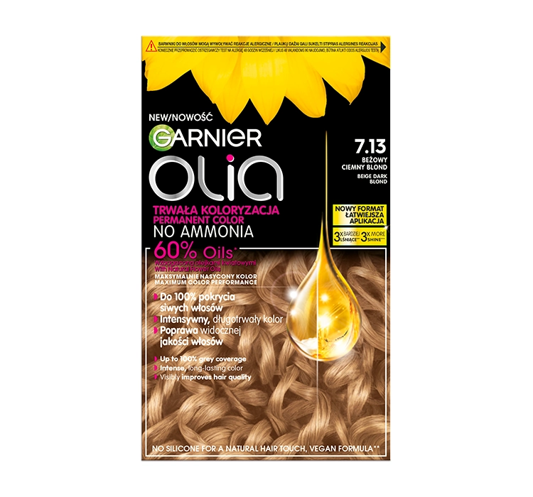 Garnier Olia permanent hair color no ammonia 7.13 Beige Dark Blonde