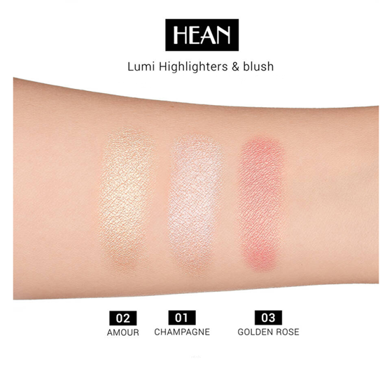 HEAN LUMI HOLOGRAPHIC BLUSH 03 GOLDEN ROSE 4G