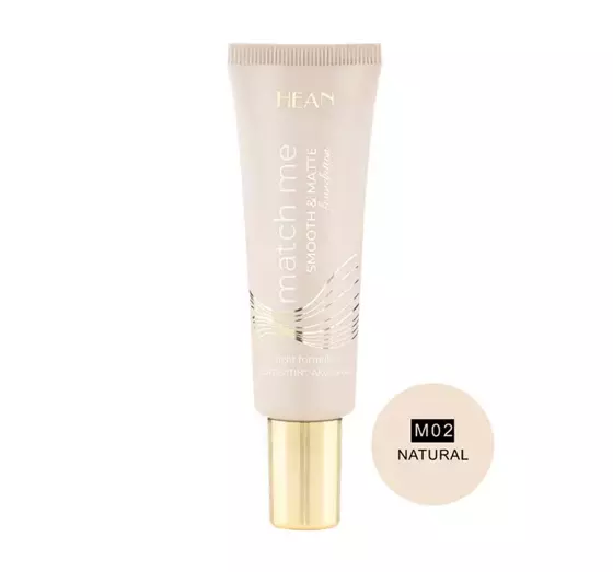 HEAN MATCH ME SMOOTH AND MATTE FACE FOUNDATION M02 NATURAL 25ML