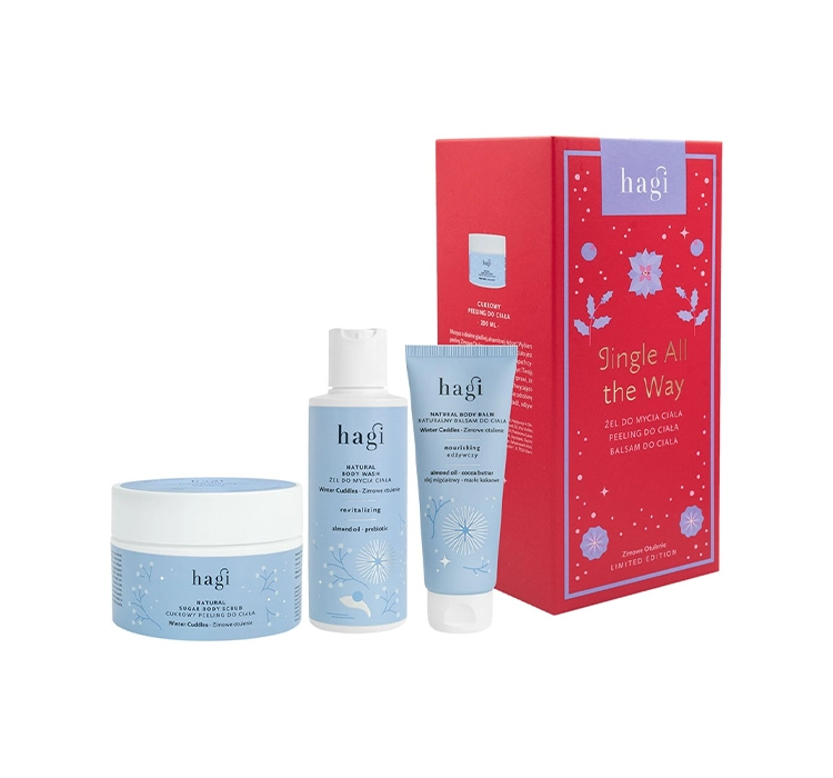 Hagi Jingle All The Way body care cosmetics set shower gel + balm + peeling