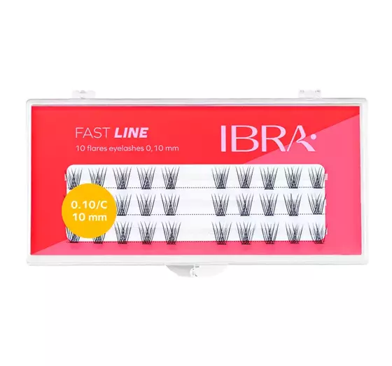 IBRA FAST LINE FALSE EYELASHES  BLACK 10MM