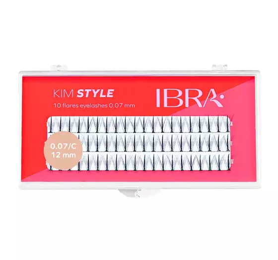 IBRA KIM STYLE INDIVIDUAL LASHES BLACK 12MM