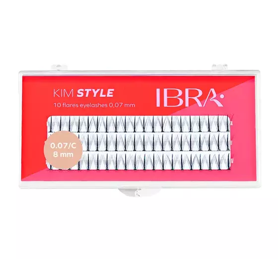 IBRA KIM STYLE INDIVIDUAL LASHES BLACK 8MM