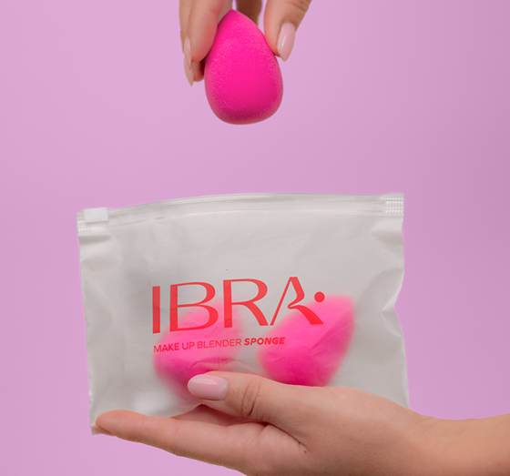 IBRA MAKEUP BLENDER SPONGE PINK SPONGE