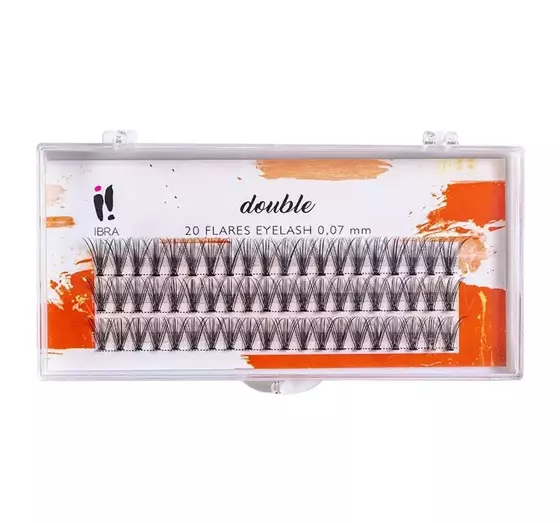 IBRA TUFTS EYELASHES DOUBLE KNOT-FREE BLACK C0.07 10MM