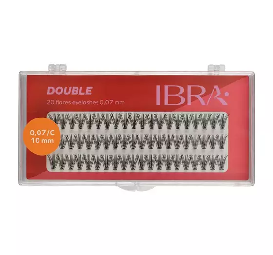 IBRA TUFTS EYELASHES DOUBLE KNOT-FREE BLACK C0.07 10MM