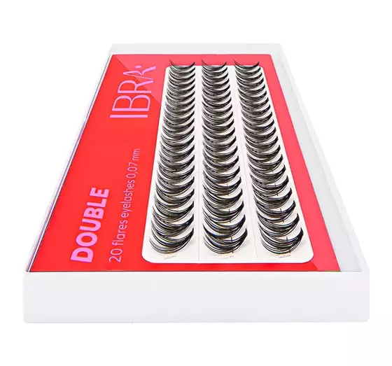 IBRA TUFTS EYELASHES DOUBLE KNOT-FREE BLACK C0.07 11MM