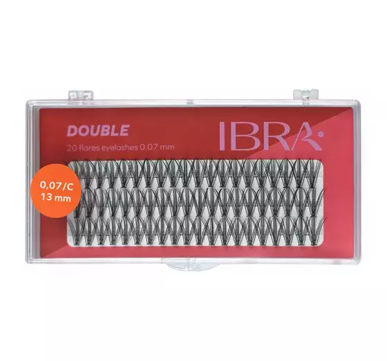 IBRA TUFTS EYELASHES DOUBLE KNOT-FREE BLACK C0.07 13MM