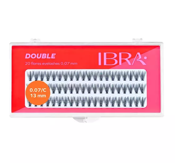 IBRA TUFTS EYELASHES DOUBLE KNOT-FREE BLACK C0.07 13MM