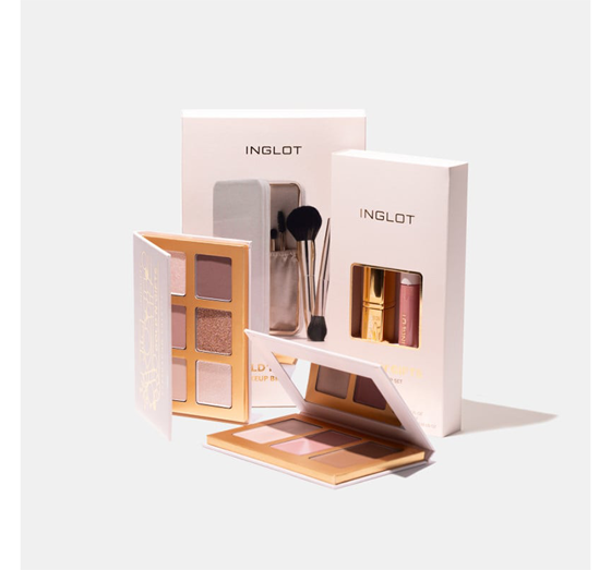 Inglot Gold 'N' Gifts lip makeup set lipstick 4g + lip gloss 6.5ml