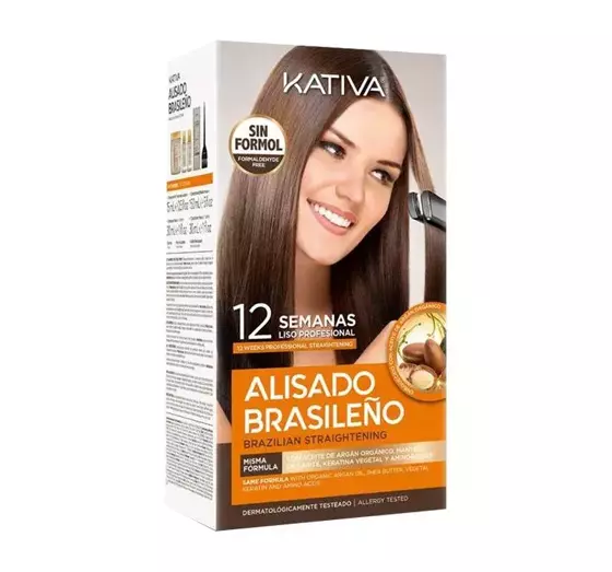 KATIVA KERATIN PERMANENT HAIR STRAIGHTENING TREATMENT SET