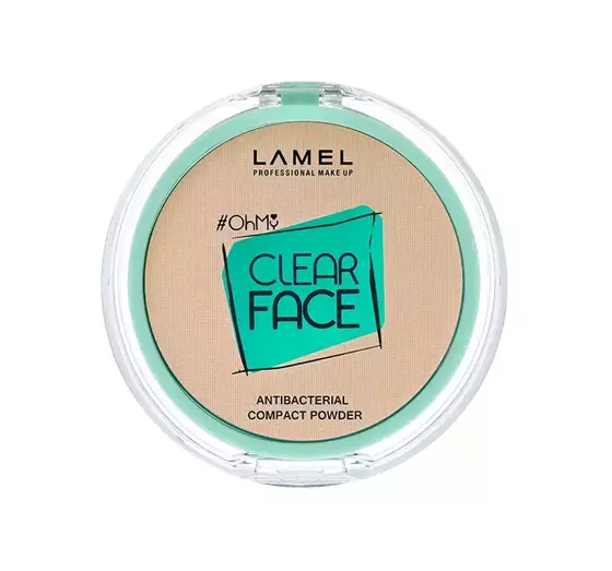 LAMEL CLEAR FACE COMPACT POWDER ANTIBACTERIAL PRESSED POWDER 405 SAND BEIGE 6G