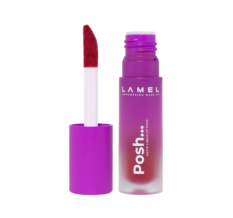 LAMEL COSMETICS POSH MATTE LIQUID LIP STAIN 407 WINE RED 4ML