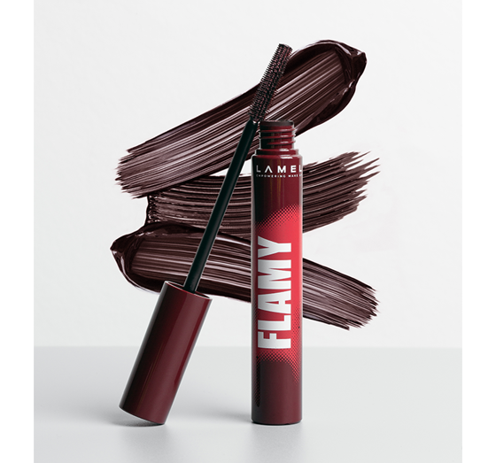 LAMEL FLAMY MASCARA BURGUNDY COLOR 8ML