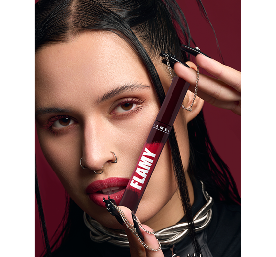 LAMEL FLAMY MASCARA BURGUNDY COLOR 8ML