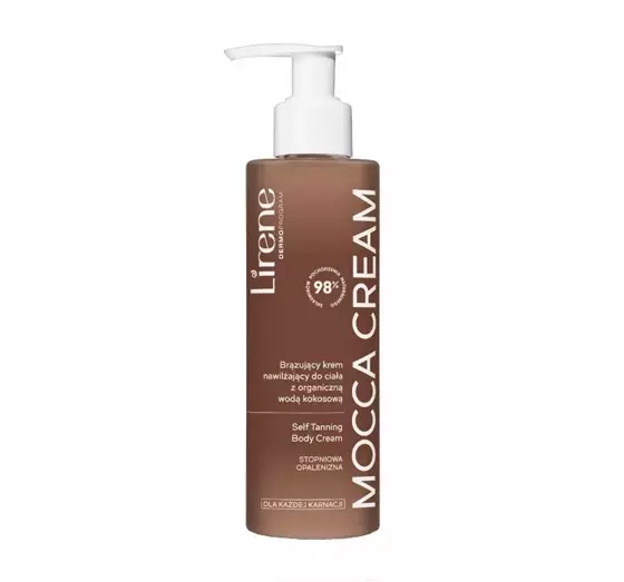 LIRENE MOCCA SELF-TANNING BODY CREAM MOISTURIZING CREAM WITH ORGANIC COCONUT WATER 190ML