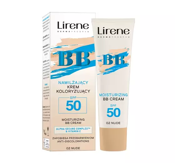 LIRENE MOISTURISING TINTING CREAM BB SPF50 02 NUDE 30ML