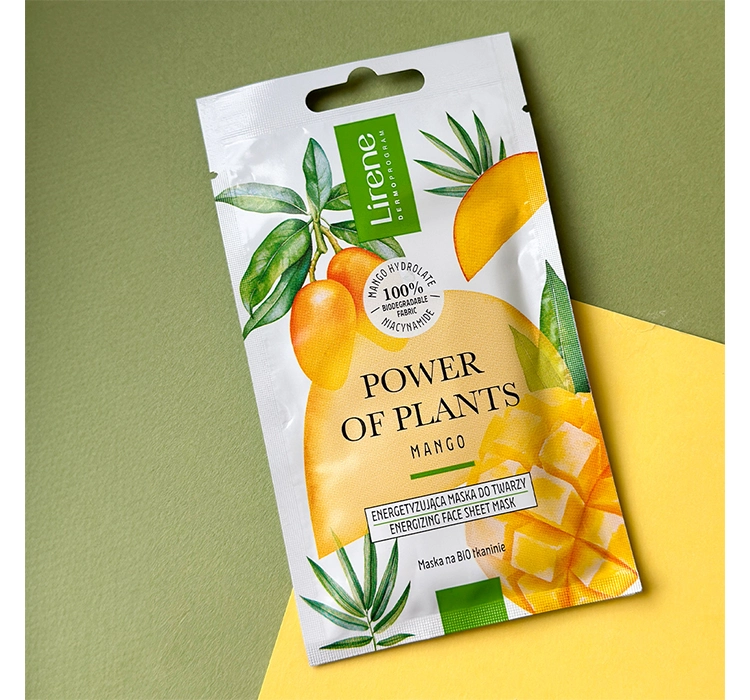 LIRENE POWER OF PLANTS MANGO ENERGIZING FACE SHEET MASK 17G