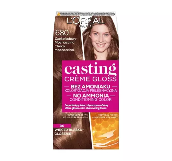 LOREAL CASTING CREME GLOSS SEMI PERMANENT HAIR DYE 680 CHOCO MOCCACCINO