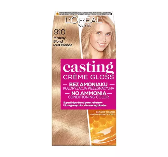 LOREAL CASTING CREME GLOSS SEMI PERMANENT HAIR DYE 910 ICED BLONDE