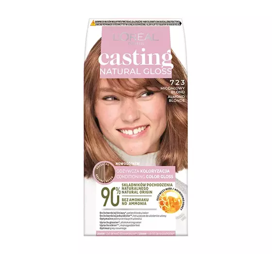 LOREAL CASTING NATURAL GLOSS SEMI-PERMANENT HAIR DYE 723 ALMOND BLONDE