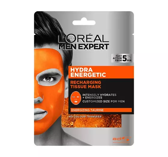 LOREAL MEN EXPERT HYDRA ENERGETIC ENERGIZING SHEET MASK 30G