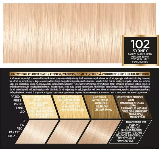 LOREAL RECITAL PREFERENCE PERMANENT HAIR DYE 102