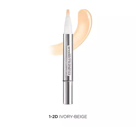 LOREAL TRUE MATCH EYE CREAM-CONCEALER 1-2.D/1-2 W IVORY BEIGE