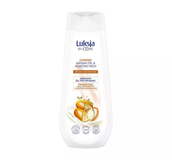 LUXJA SILK CARE CARING CREAMY SHOWER GEL WITH ARGAN OIL AND ALMOND MILK 500ML