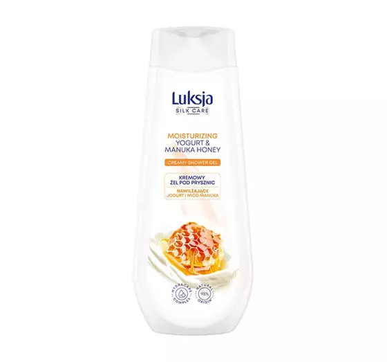 LUXJA SILK CARE MOISTURIZING CREAMY SHOWER GEL WITH YOGURT AND MANUKA HONEY 500ML