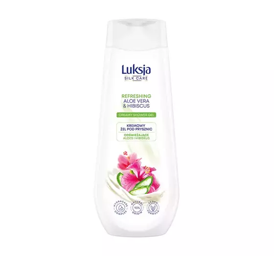 LUXJA SILK CARE REFRESHING CREAMY SHOWER GEL WITH ALOE VERA AND HIBISCUS 500ML