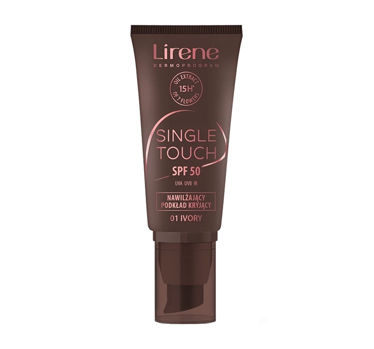 Lirene Single Touch Moisturizing Covering Foundation SPF 50 01 Ivory 30ml