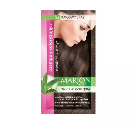 MARION HAIR COLOR SHAMPOO SACHET COFFEE BROWN 53